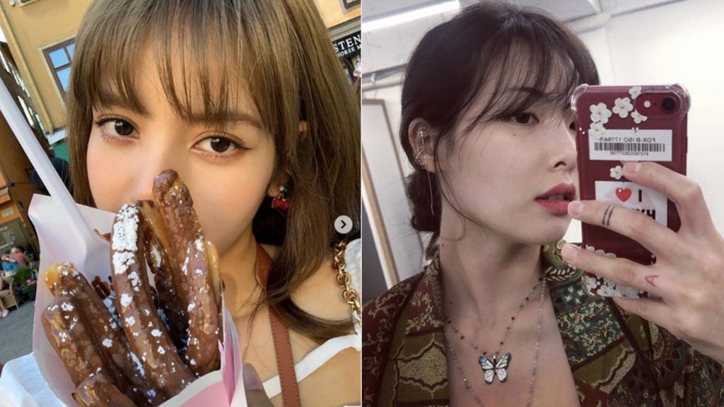 ▲法式瀏海能修飾寬額頭。（圖／翻攝自IG@lalalalisa_m、hyunah_aa）