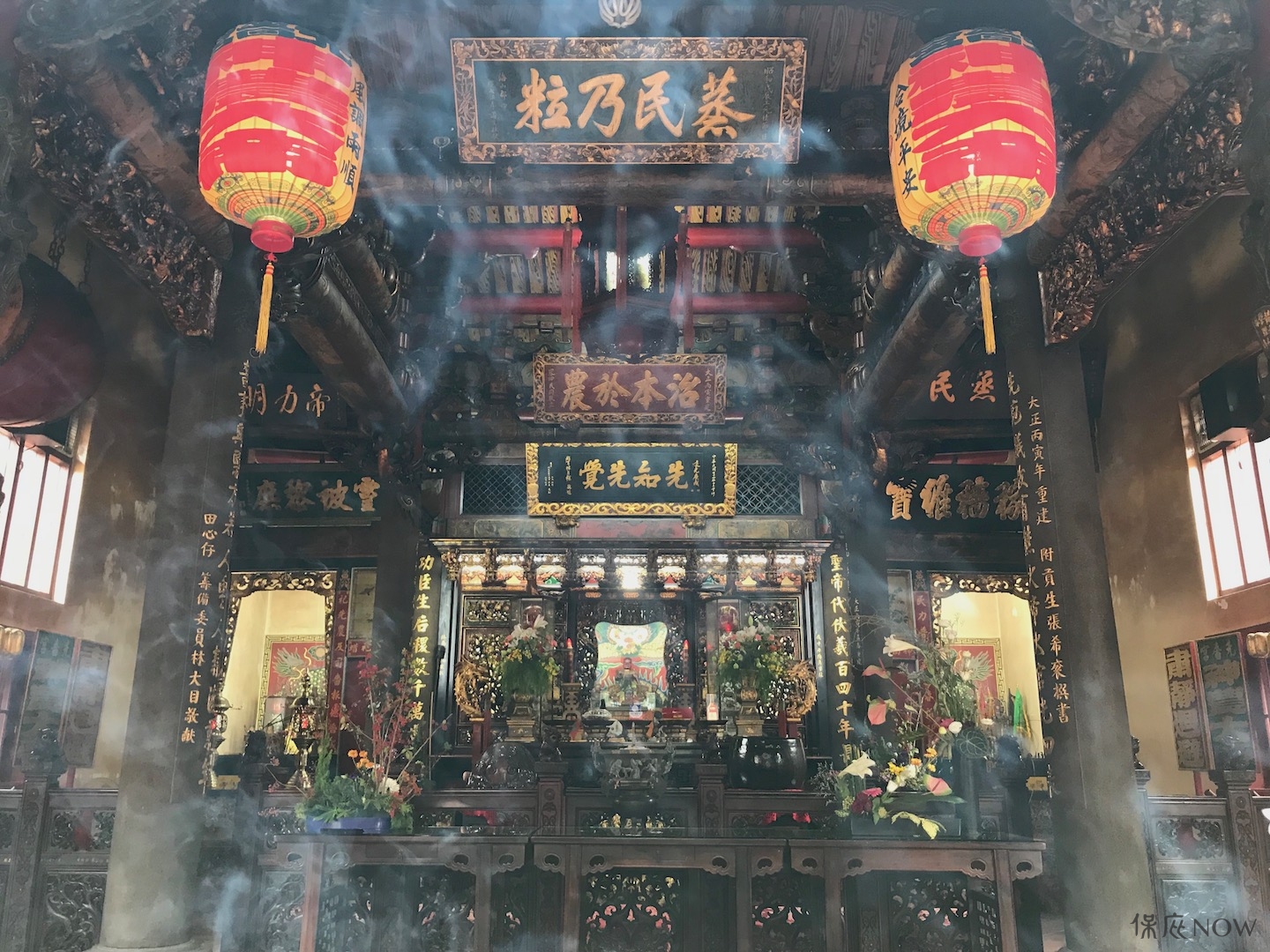 三重先嗇宮正殿。(圖/記者連宜方攝)