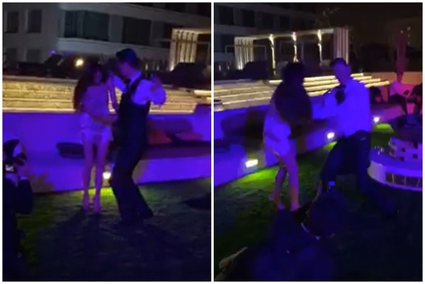 ▲林志玲在After Party玩得很開心。（圖／取自邱瓈寬臉書）