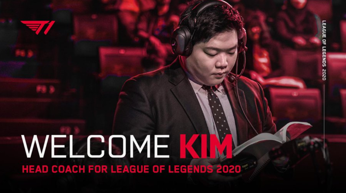 前DAMWON Gaming主教練Kim加盟T1，取代kkOma成為新科主帥。 圖：翻攝自T1推特