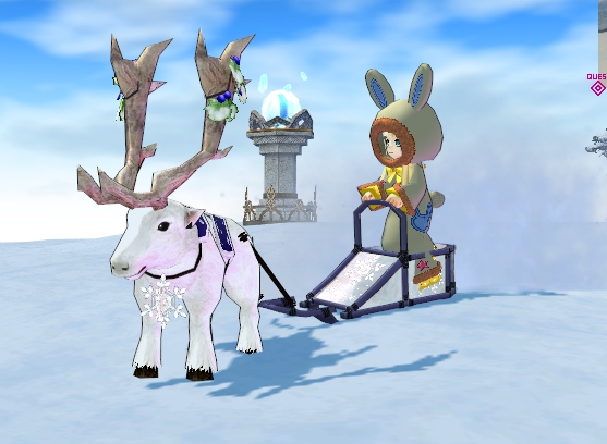 《新瑪奇》冬天雪花樹活動獎勵－雪人長袍、雪花馴鹿