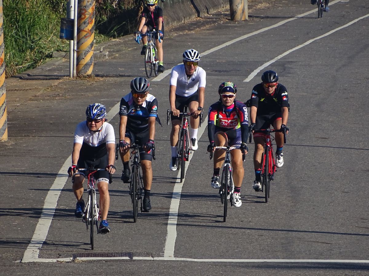 ▲「八卦傳騎．Bike訪小鎮」自行車約騎活動，在八卦山上熱鬧展開，500多位來自各地的車友一踩過蜿蜒綠色隧道。（圖／記者陳雅芳攝，2019.12.01）