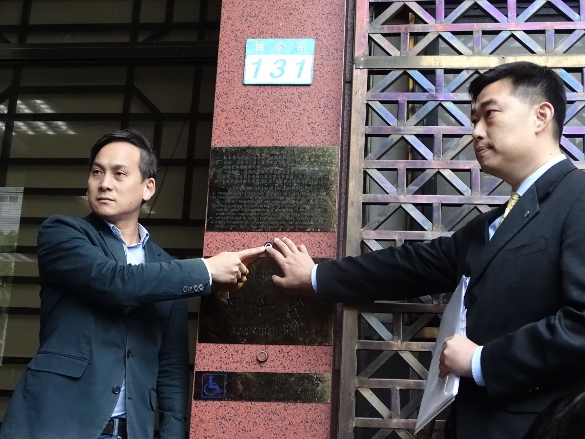 ▲黃國昌指控砂石案，韓國瑜不滿，韓競辦2
日赴北檢提告。（圖／記者呂炯昌攝, 2019.12.2）