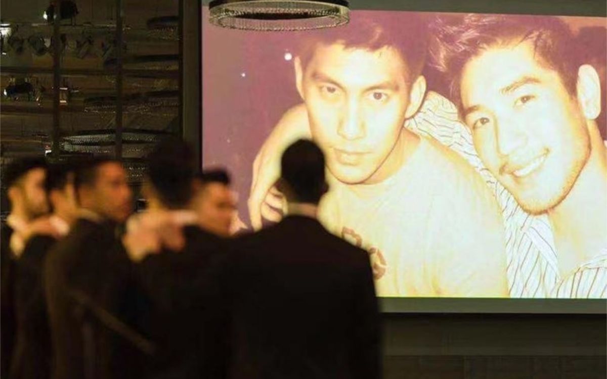 ▲高以翔缺席婚禮，毛加恩與妻子羅雯播放影片緬懷好友。（圖／@tiffanywenlo）