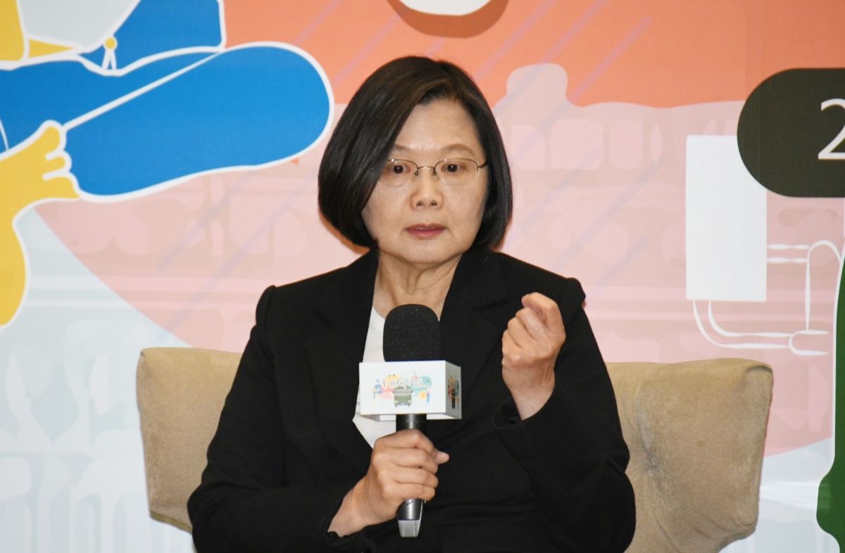 ▲蔡英文總統回應蘭嶼核廢料的問題。（圖／記者林調遜攝）