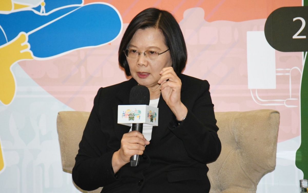 ▲蔡英文總統回應《難民法》問題。（圖／記者林調遜攝）