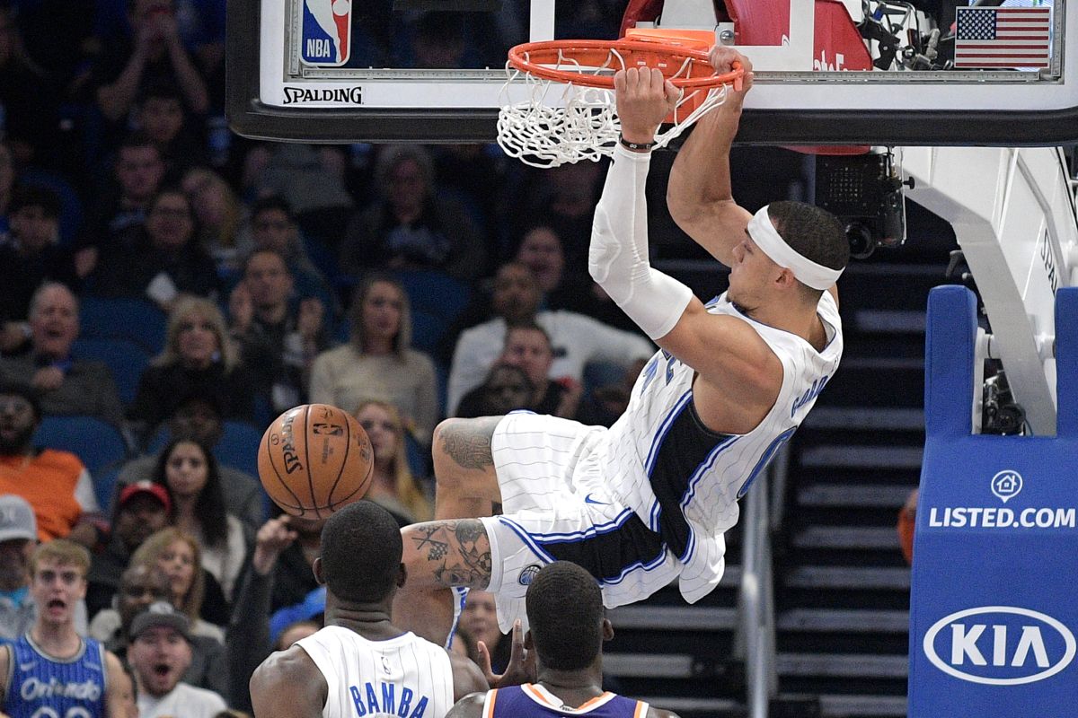 奧蘭多魔術前鋒Aaron Gordon暴扣。（圖／美聯社／達志影像）