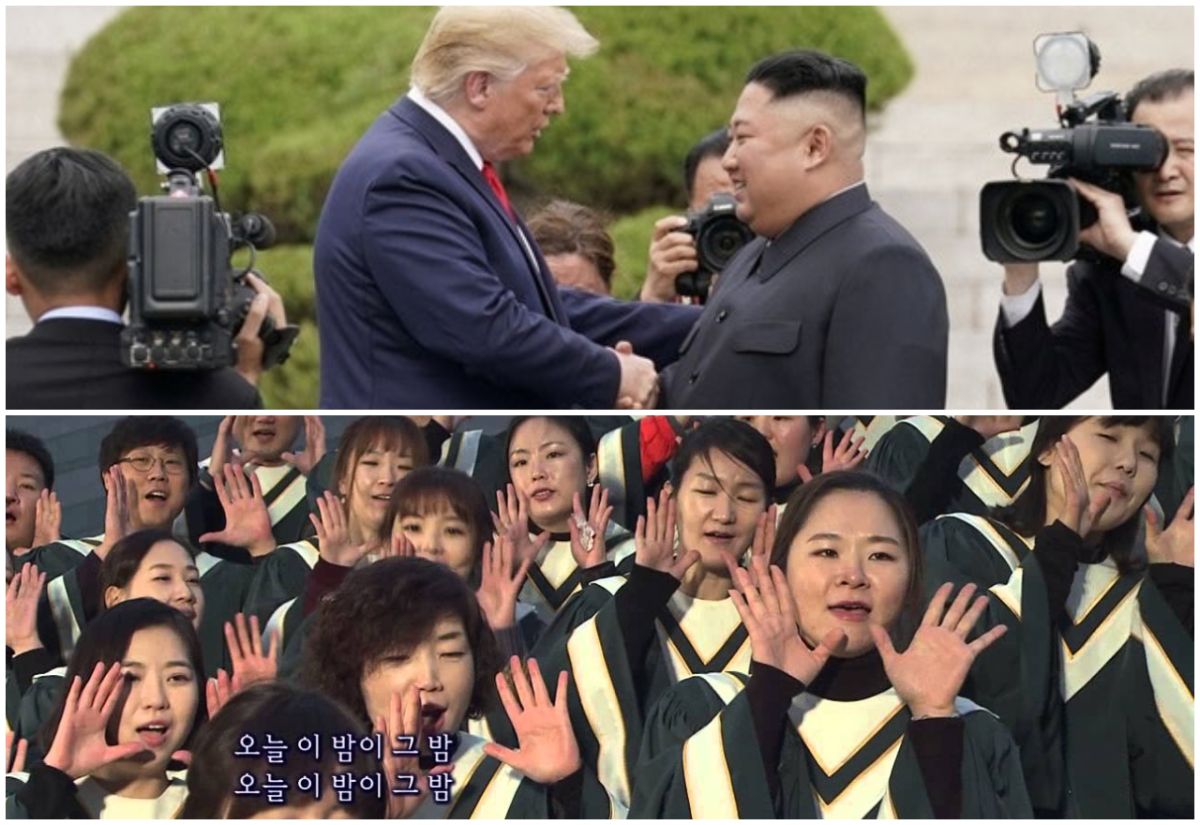 ▲同樣是耶誕節，南北韓「慶祝」的方式大不同。（圖／翻攝自 《香港 01 》／韓國 CTS 影片）