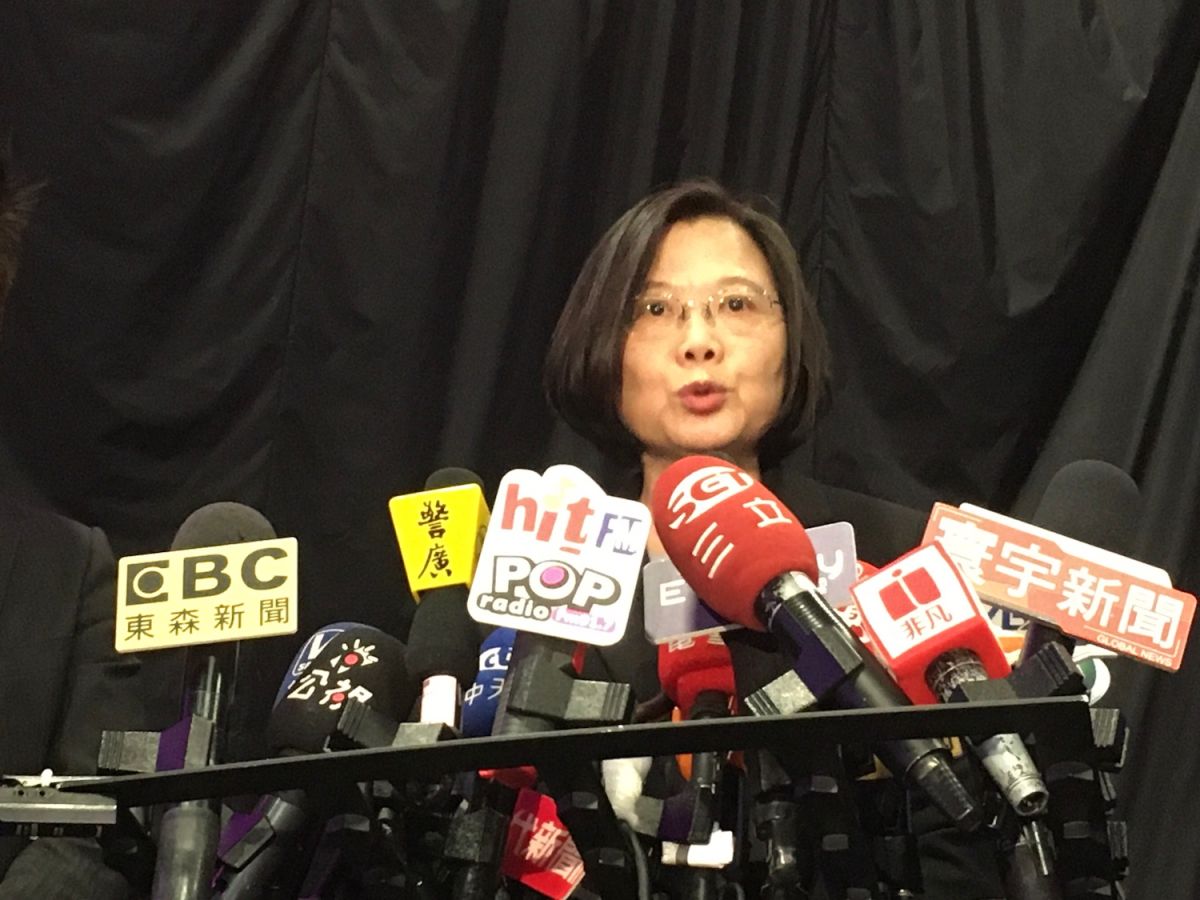 ▲蔡英文總統嗆聲韓國瑜「憑什麼選總統」。（圖／記者劉育辰攝）