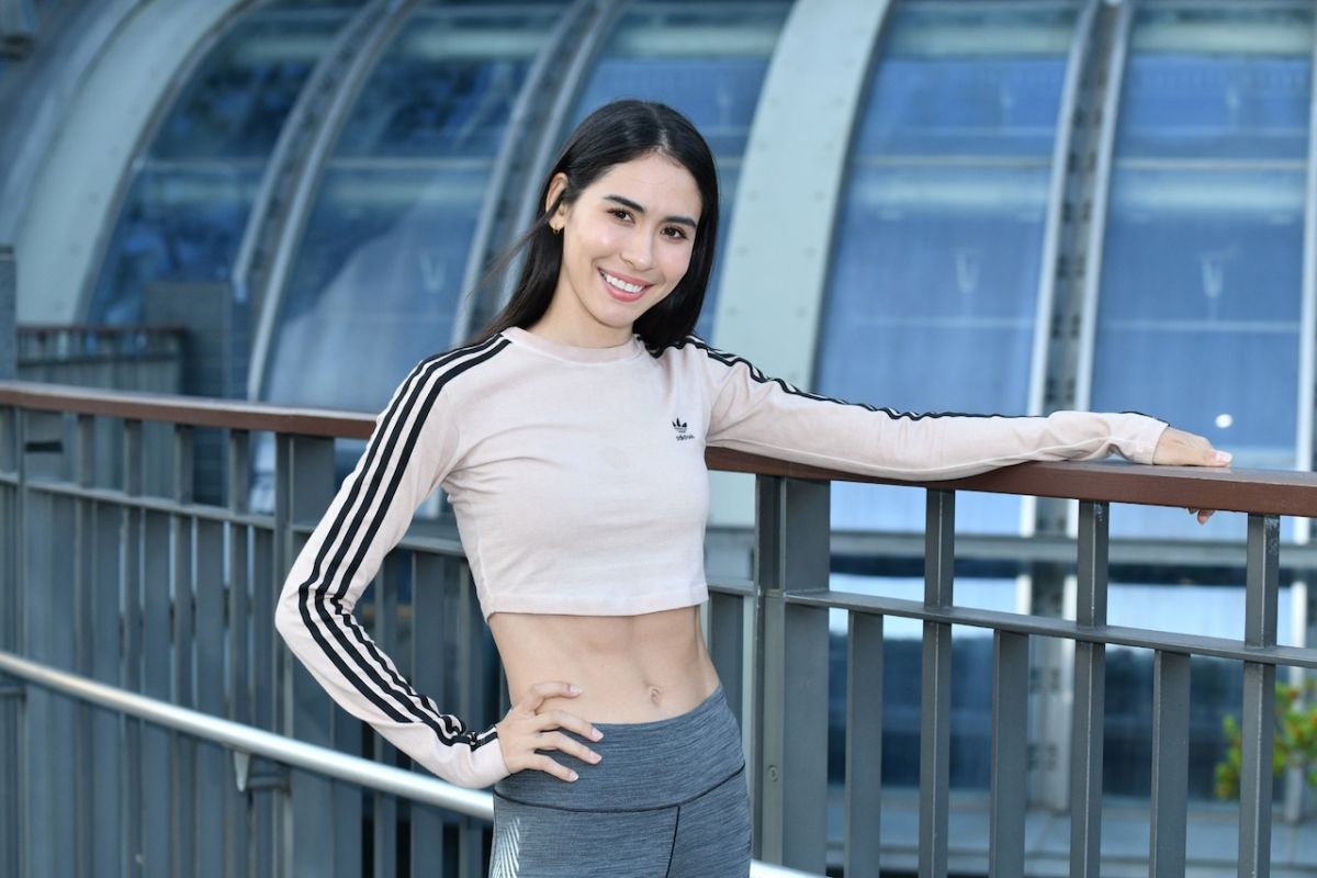 ▲雷理莎身材精實。（圖／記者林柏年攝）