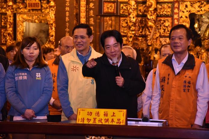 ▲賴清德今天回應，他與韓國瑜對台灣的熱忱和對民主的堅持截然不同，「很難和韓市長稱兄道弟」。（圖／江永昌辦公室提供）