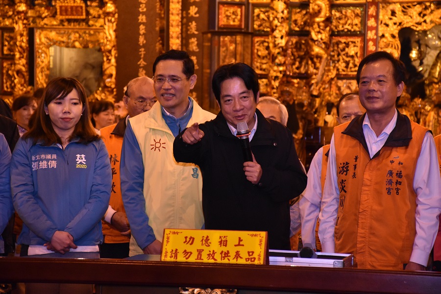 ▲賴清德今天回應，他與韓國瑜對台灣的熱忱和對民主的堅持截然不同，「很難和韓市長稱兄道弟」。（圖／江永昌辦公室提供）