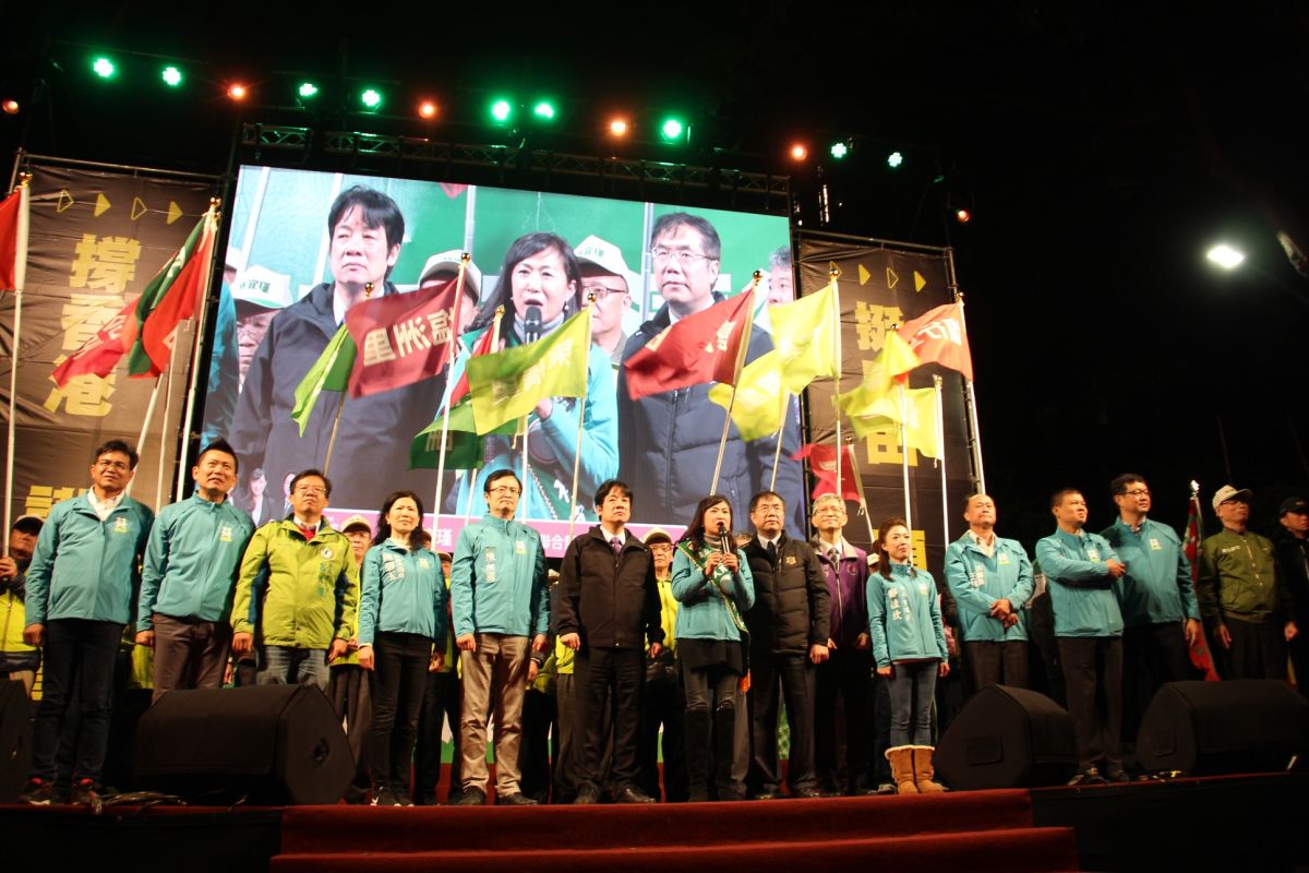 ▲賴清德表示，台南6席中，林宜瑾是最關鍵的一席。（圖／林宜瑾競選總部）