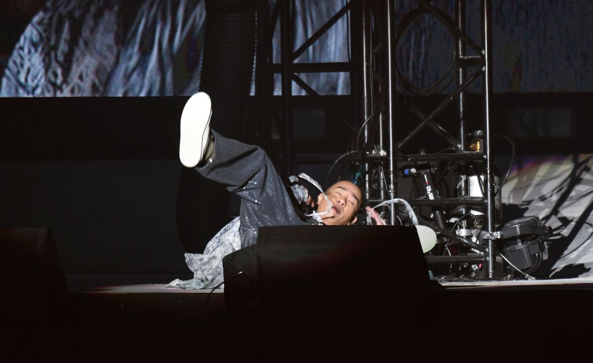 ▲陳小春演唱會現場出現抗議民眾。（圖／記者林調遜攝, 2019.12.07）