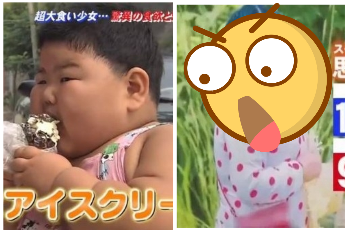 ▲先前日本綜藝節目採訪到大陸一名大胃王女童引起網路熱議，而 9 前後女童的樣貌曝光後，更讓許多人表示驚嘆。（圖／翻攝自推特 @ChuyenVoChong ）