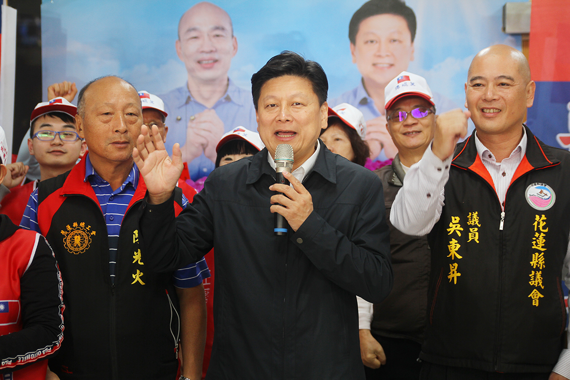 ▲傅崐萁今坦言選情確實告急，選民一定要集中選票，拉開與蕭美琴的差距。（圖／記者鄭志宏攝）