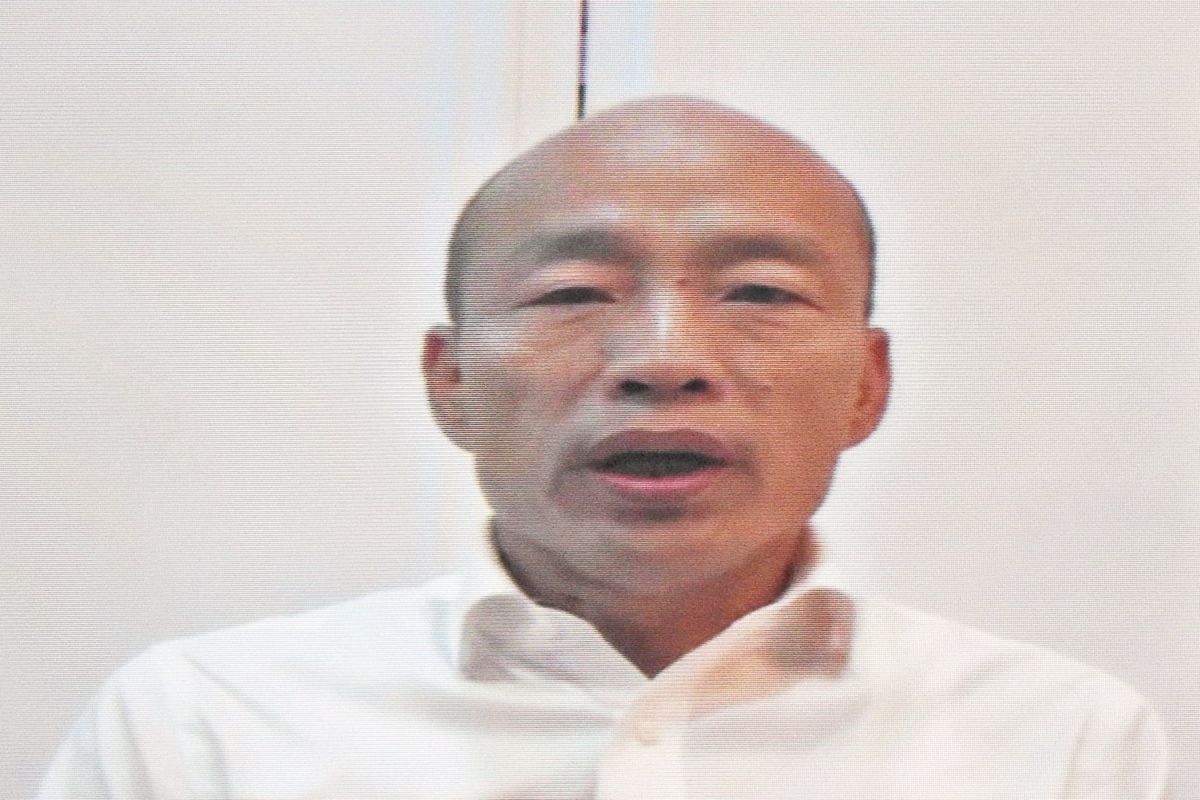 國民黨總統候選人韓國瑜13日提出《反數位威權宣言》。( 圖 / 記者陳弘志攝 )