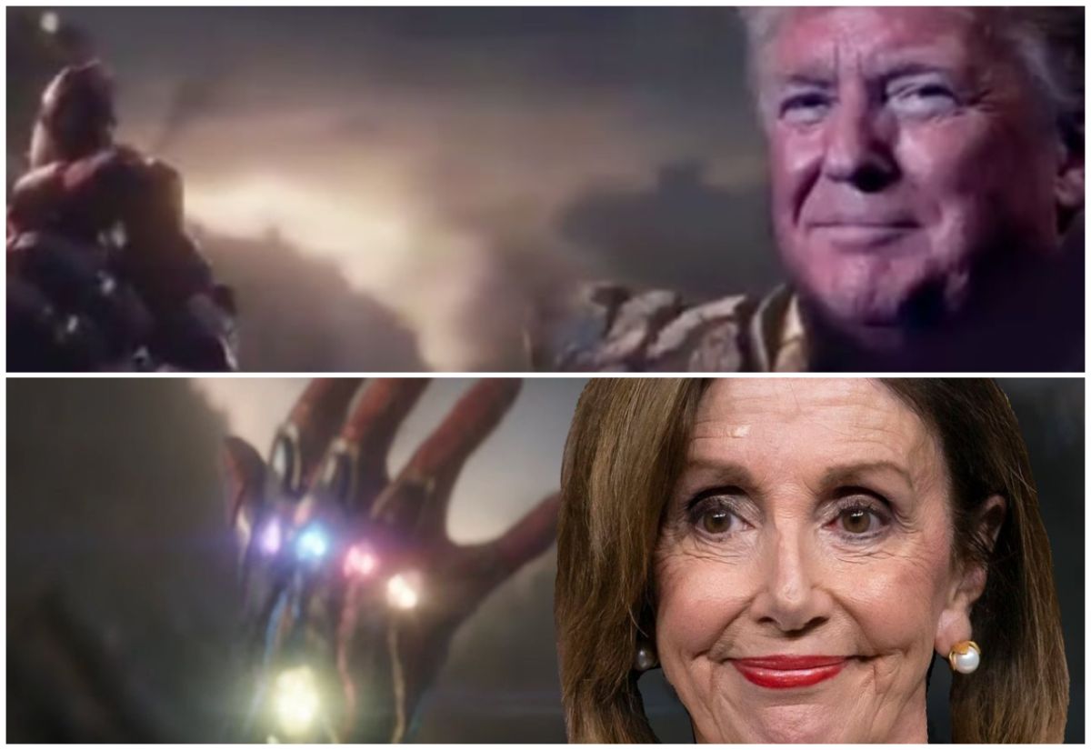 ▲美國網友以眾議院院長佩洛西，製作梗圖反擊川普競選團隊。（圖／翻攝自推特）