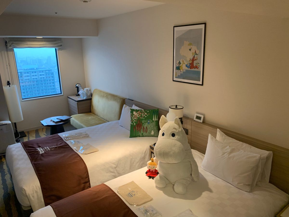 西武池袋太陽城王子飯店推出嚕嚕米住宿方案。（圖／吳政紘攝）