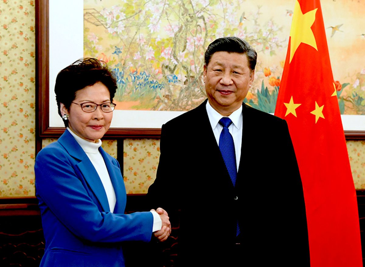 ▲北京 16 日再度表態支持林鄭月娥、香港警方。（圖／翻攝自《香港 01 》）
