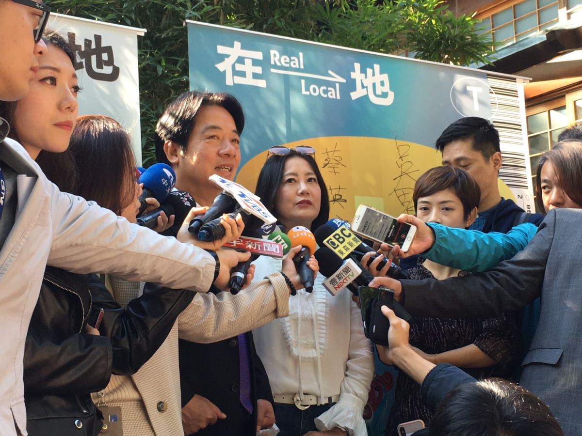 ▲民進黨提名副總統參選人賴清德17日四度為民進黨提名的北投、士林區立委候選人站台。（圖／記者劉育辰攝）