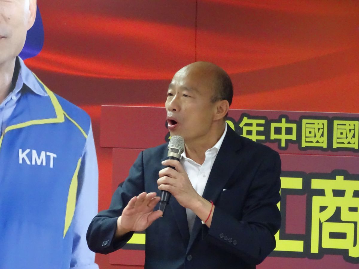 ▲國民黨總統候選人韓國瑜17日下午出席全國工商界聯合力挺韓國瑜競選總統後援會。（圖／記者呂炯昌攝, 2019.12.17）