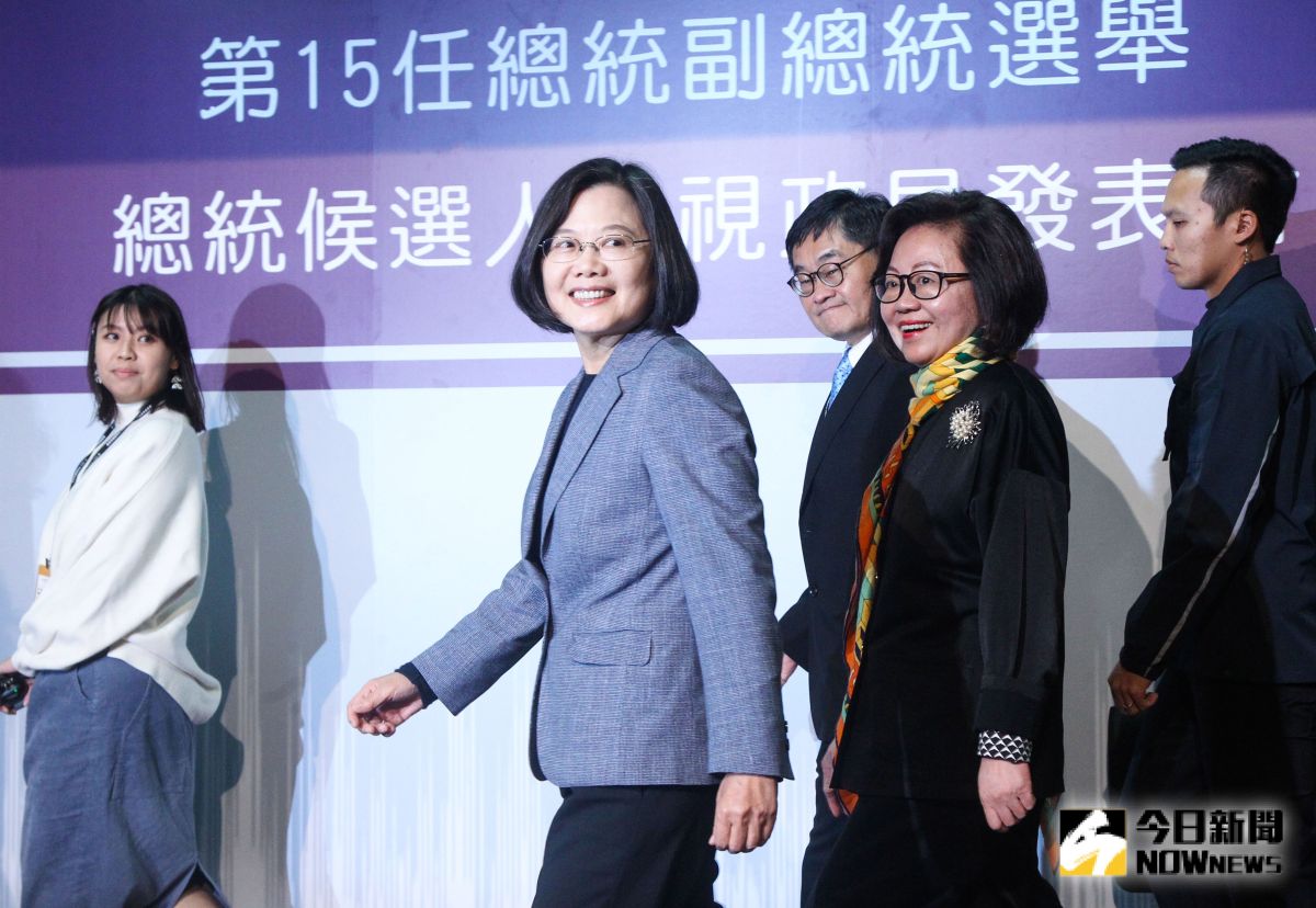 ▲蔡英文出席第15任總統選舉候選人公辦電視政見發表會。（圖／記者葉政勳攝 , 2019.12.18）