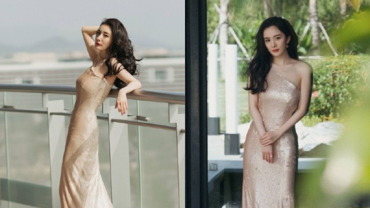 ▲楊冪擁有一雙筆直的逆天美腿。（圖／翻攝微博） 