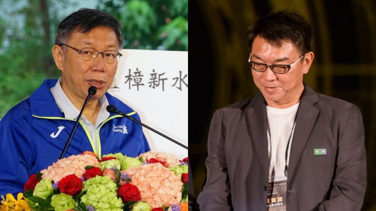 ▲台北市長柯文哲與文總秘書長林錦昌。（圖／NOWnews資料照片）