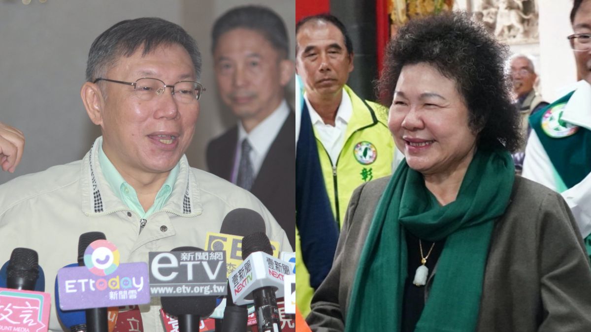 ▲台北市長柯文哲與總統府秘書長陳菊。（圖／NOWnews資料照片）