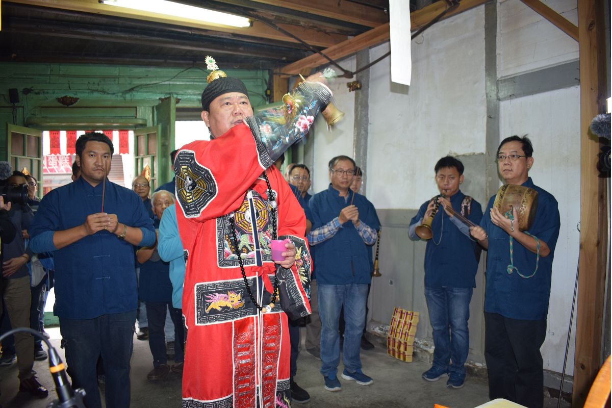 ▲北港集雅軒歷史建物百年大修，今20日舉行出火典禮儀式。（圖／記者洪佳伶攝 ,2019.12.20）