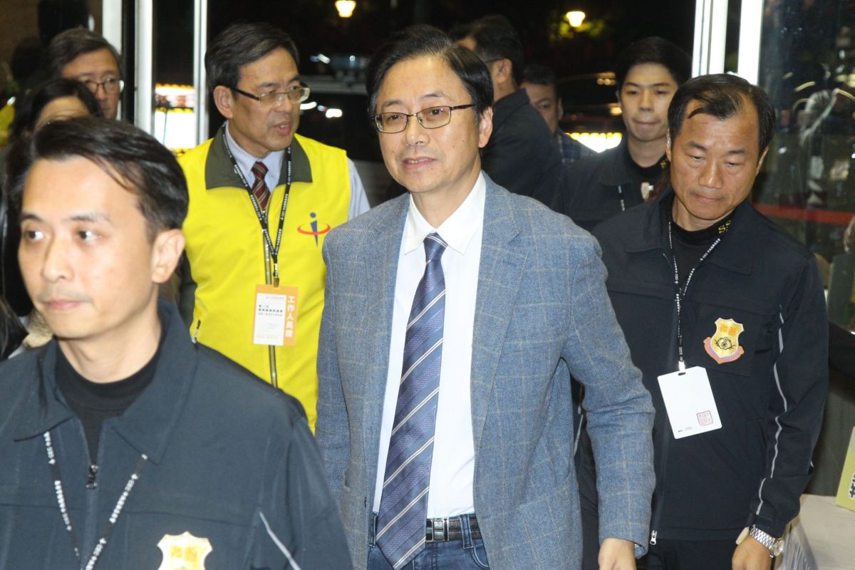 國民黨副總統候選人張善政20日出席政見發表會，火力全開。（圖 / NOWnews 影音中心攝）