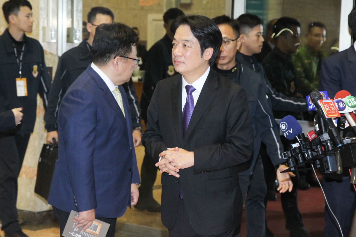 ▲民進黨副總統候選人賴清德參加第15任總統選舉副總統候選人電視政見發表會。（圖／記者葉政勳攝 , 2019.12.20）