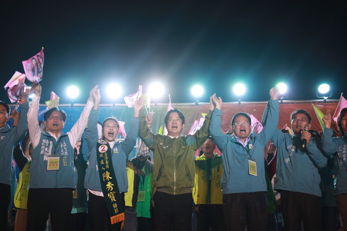 ▲賴清德回歸輔選、擔任蔡英文副手後，對民進黨選情加分。（圖／賴清德辦公室提供）