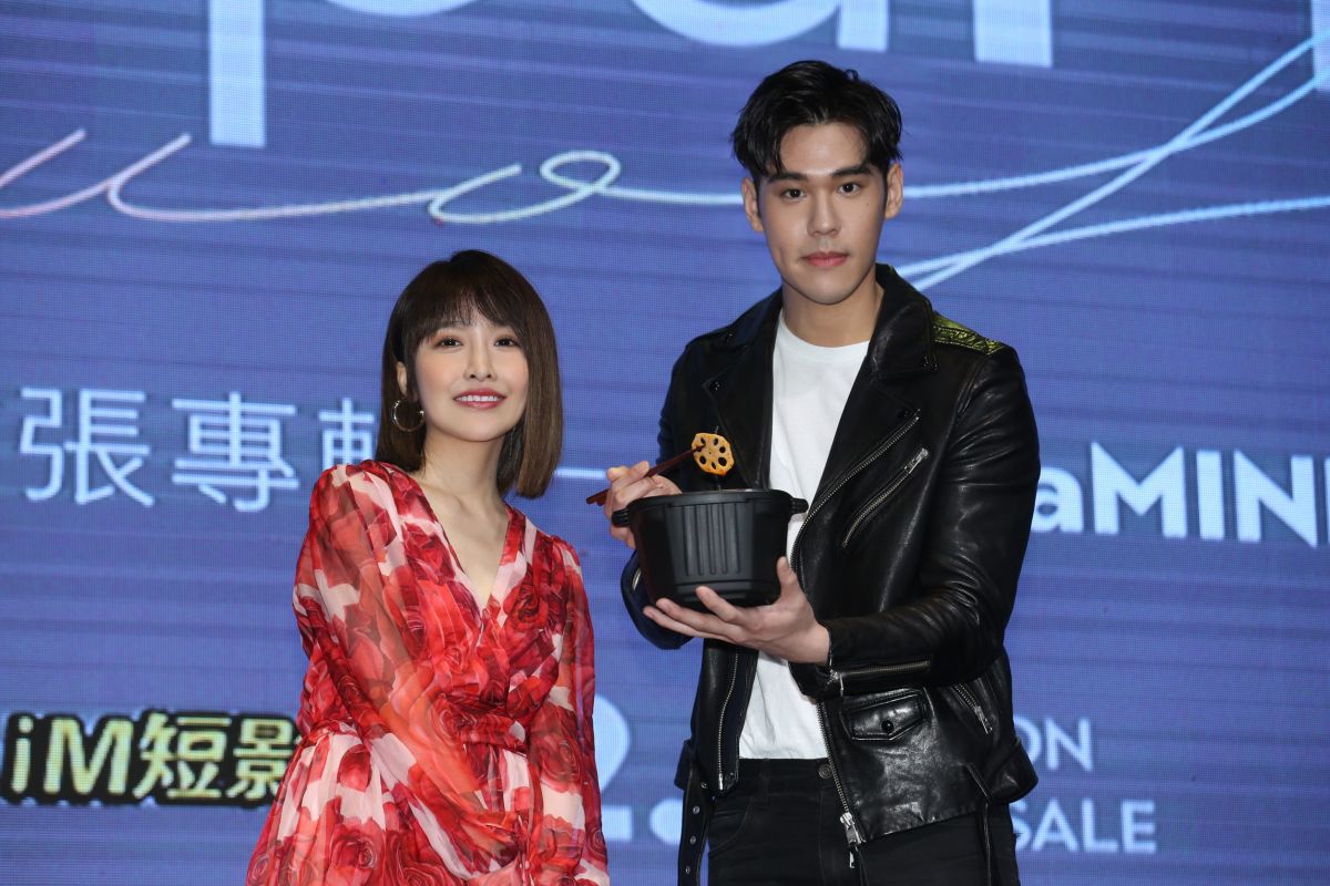 ▲張若凡舉辦發片記者會，周予天現身力挺。（圖／浪Live提供）