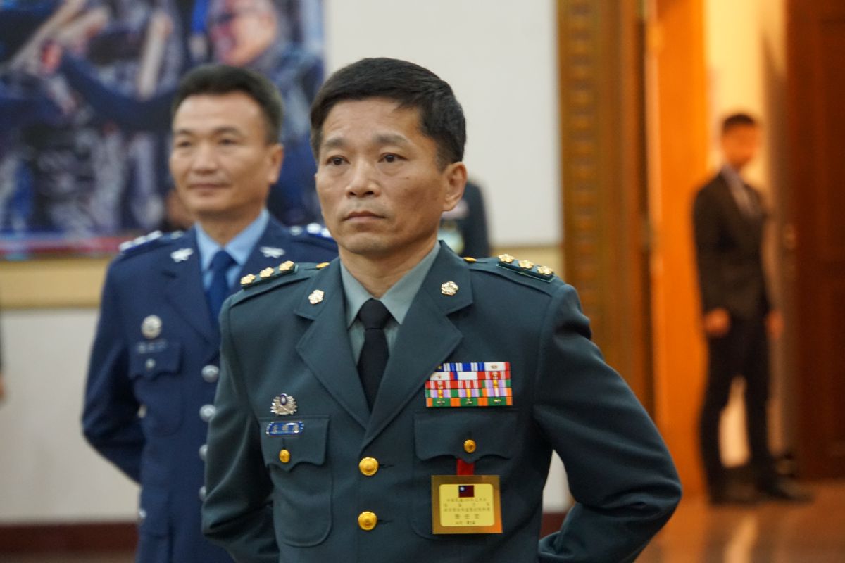 ▲中華民國109年上半年陸海空軍將官晉任布達暨授階典禮，馬防部新政戰主任唐明德晉任少將。（圖／記者呂炯昌攝, 2019.12.24）