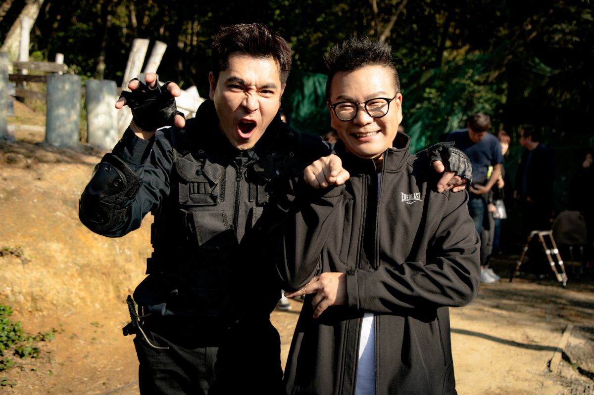 ▲沈玉琳探班採訪王傳一，讓他毫無防備。（圖／東森提供）