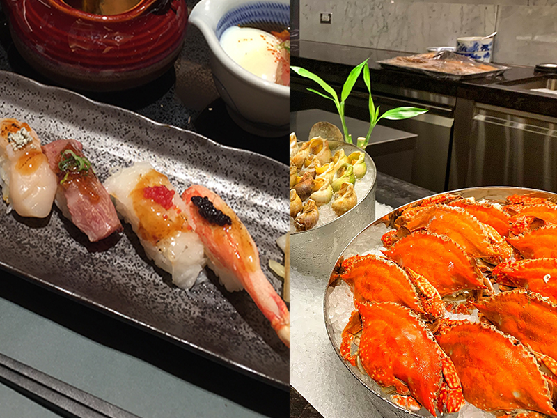 ▲信義遠百A13新日式吃到飽品牌開幕，以9大餐區呈現各式日本料理。（圖／記者黃仁杰攝,2019.12.25 ）