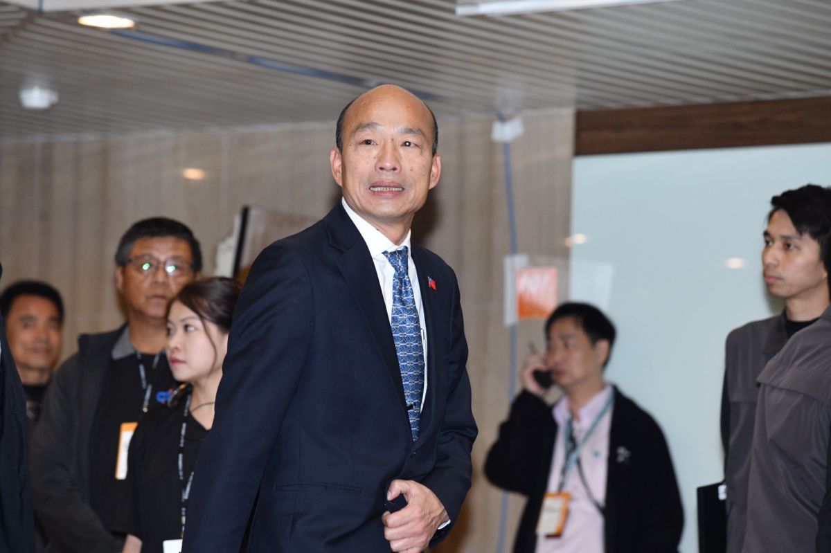 ▲韓國瑜25日出席政見發表會，並在會後接受媒體訪問。 (圖/Nownews攝影中心攝)