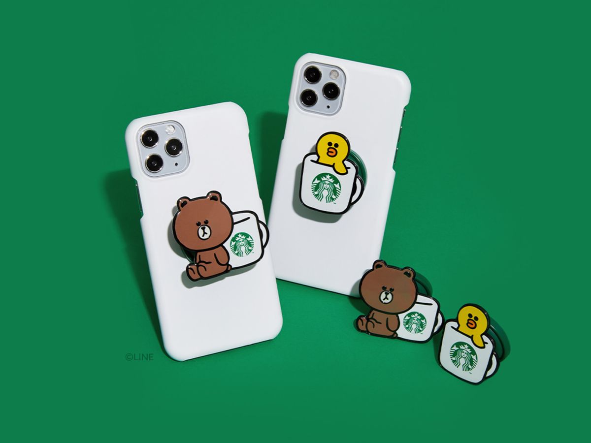▲LINE Pay再次攜手星巴克推出集點活動，還有2款聯名手機支架。（LINE Pay提供）