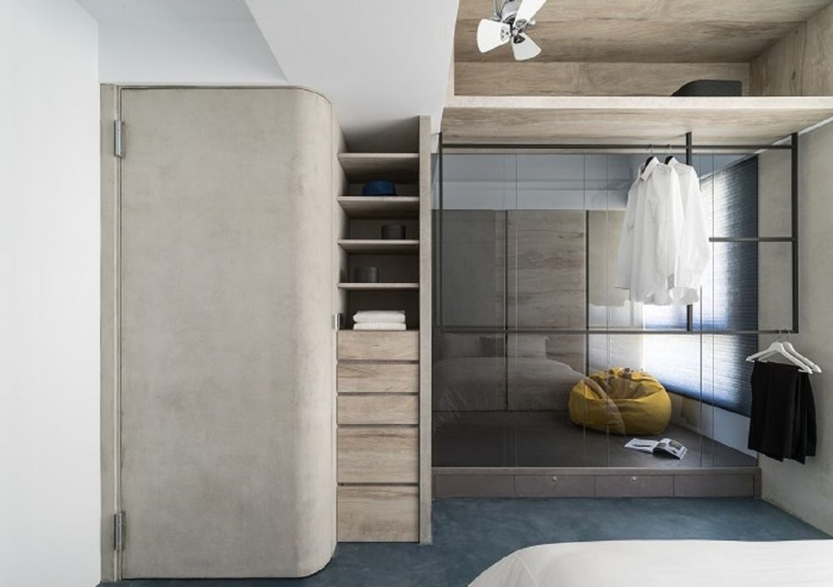 ▲「實牆結合衣櫃」能保持房間的寧靜，還可擁有大型的收納空間。（圖／南邑室內裝修設計提供）