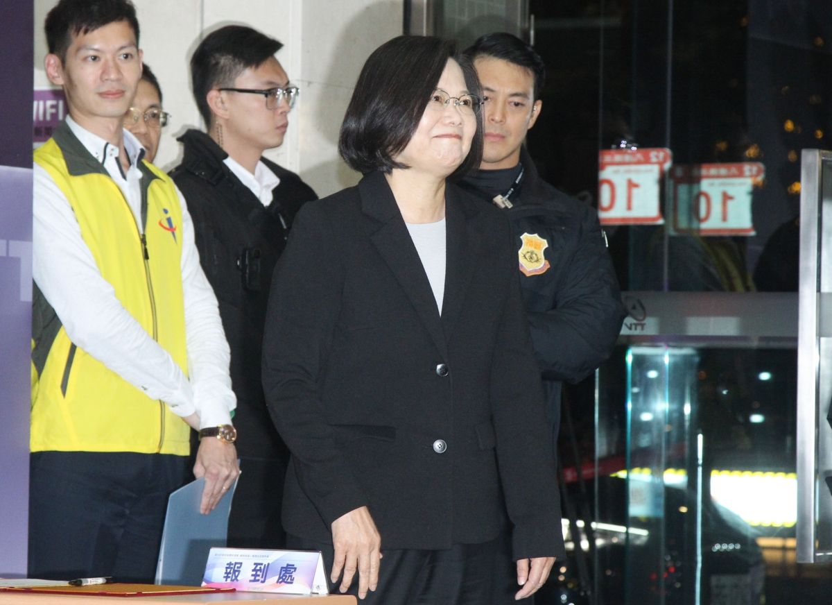 ▲總統大選第三場政見發表會，總統蔡英文抵達會場。（圖／記者葉政勳攝, 2019.12.27）