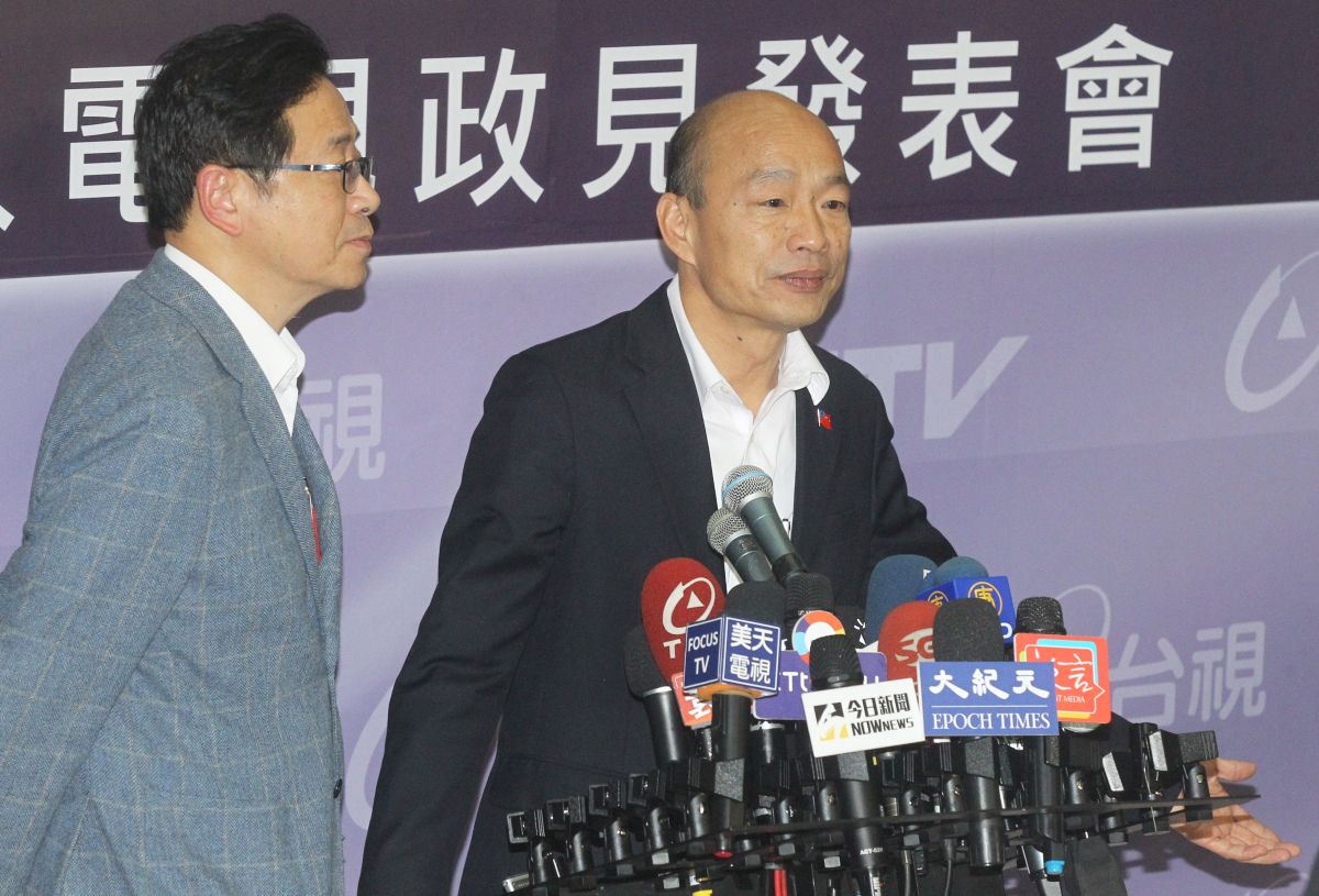 韓國瑜批評蔡英文不敢恢復特偵組，因為蔡對於執政團隊是否貪汙也沒信心。 (圖/記者葉政勳攝)