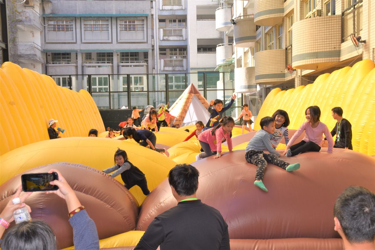 ▲新北立委候選人江永昌一連兩天(28、29)舉辦「氣墊親子趣，江來有活力」活動。（圖／江永昌辦公室提供）