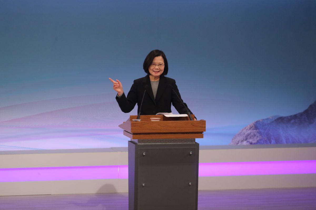 ▲蔡英文參加第15屆總統候選人辯論會。（圖／台北市攝影記者聯誼會提供）