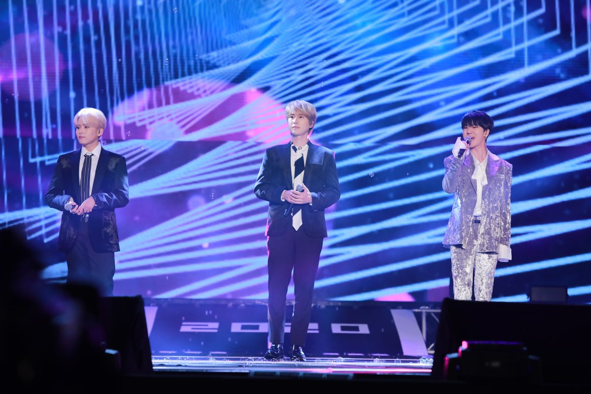 ▲Super Junior-K.R.Y.在桃園跨年演唱。（圖／民視提供）