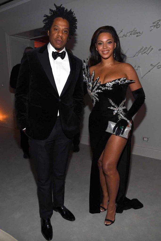 LOS ANGELES, CALIFORNIA – DECEMBER 14: (L-R) Jay-Z and Beyoncé Knowles-Carter attend Sean Combs 50th Birthday Bash presented by Ciroc Vodka on December 14, 2019 in Los Angeles, California. (Photo by Kevin Mazur/Getty Images for Sean Combs)