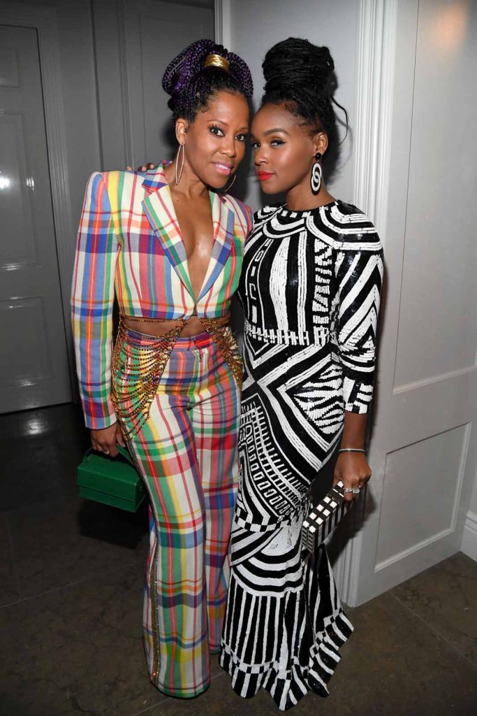LOS ANGELES, CALIFORNIA – DECEMBER 14: (L-R) Regina King and Janelle Monáe attend Sean Combs 50th Birthday Bash presented by Ciroc Vodka on December 14, 2019 in Los Angeles, California. (Photo by Kevin Mazur/Getty Images for Sean Combs)