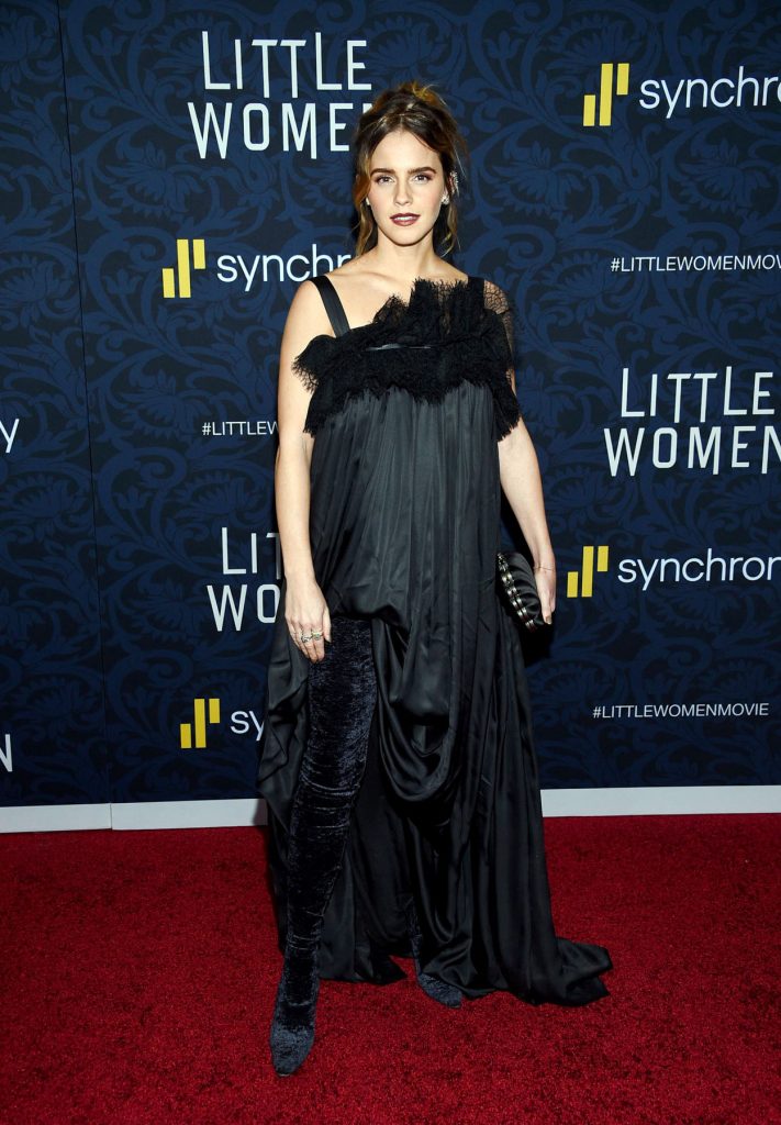 Mandatory Credit: Photo by Evan Agostini/Invision/AP/Shutterstock (10494470a)<br>Emma Watson attends the premiere of “Little Women” at the Museum of Modern Art, in New York<br>NY Premiere of “Little Women”, New York, USA – 07 Dec 2019