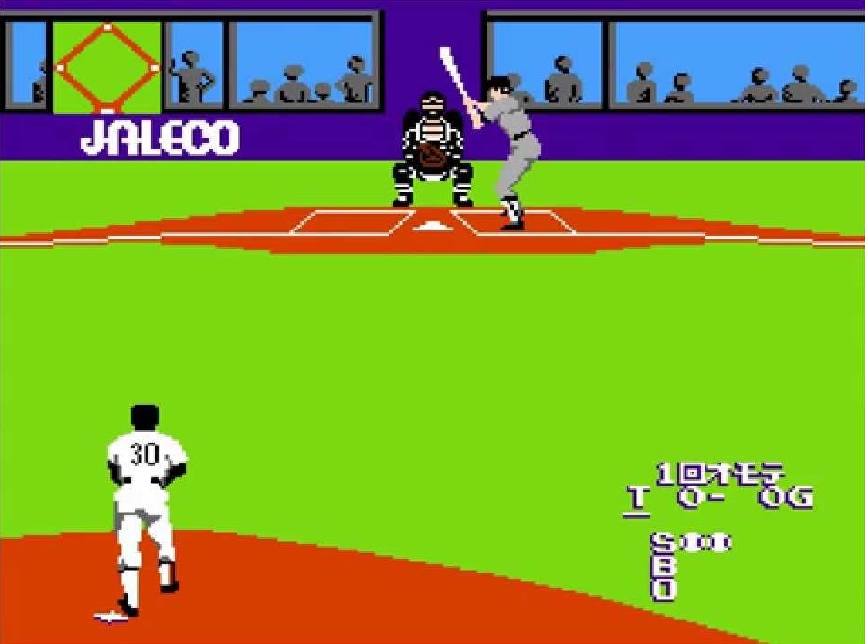 《燃燒野球》有著電視轉播般的遊戲畫面，令當時玩家驚艷不已。